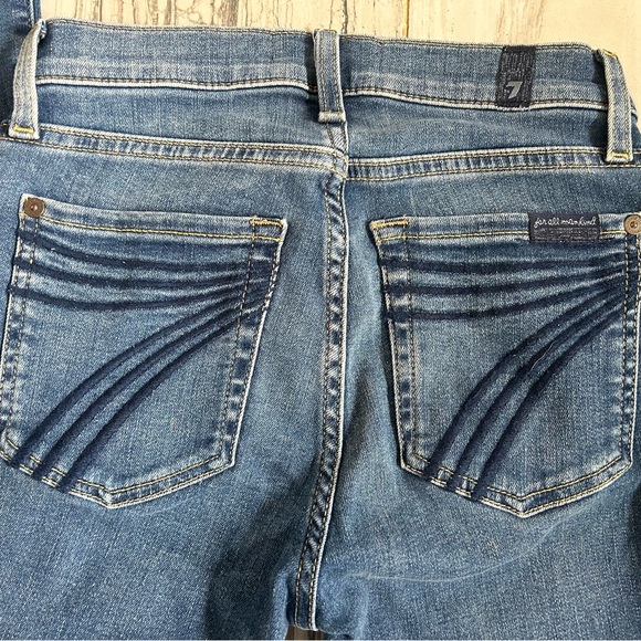 7 For All Mankind Denim - 7 For All Mankind Dojo Tailorless Bootcut Flare Jean w/ Embroidered Back Pockets